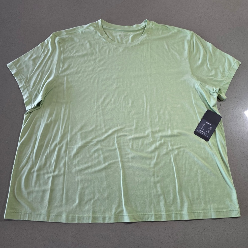 Fabletics The 24-7 Tee Men 4X Green Short Sleeve Stretch Performance T-Shirt NEW
